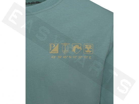 T-shirt VESPA DEC Origin vert Unisexe